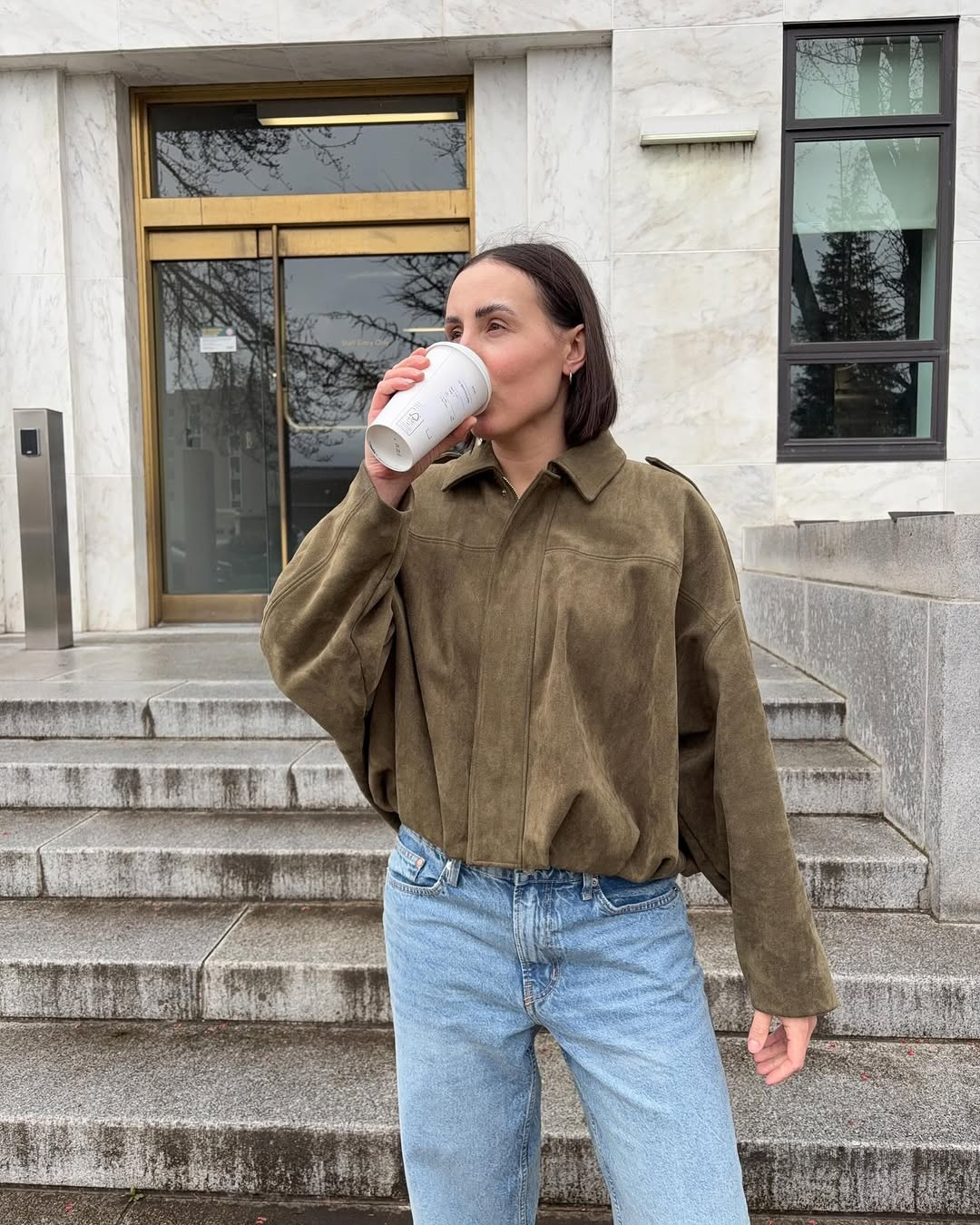 Fabiane | Veste Oversize en Suède pour Femmes – Chaude & Élégante