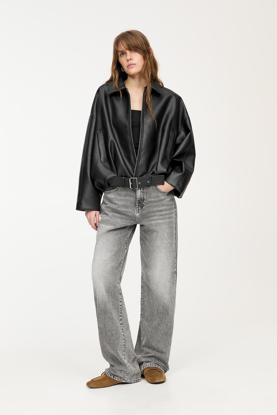 Veste en Cuir Celeste