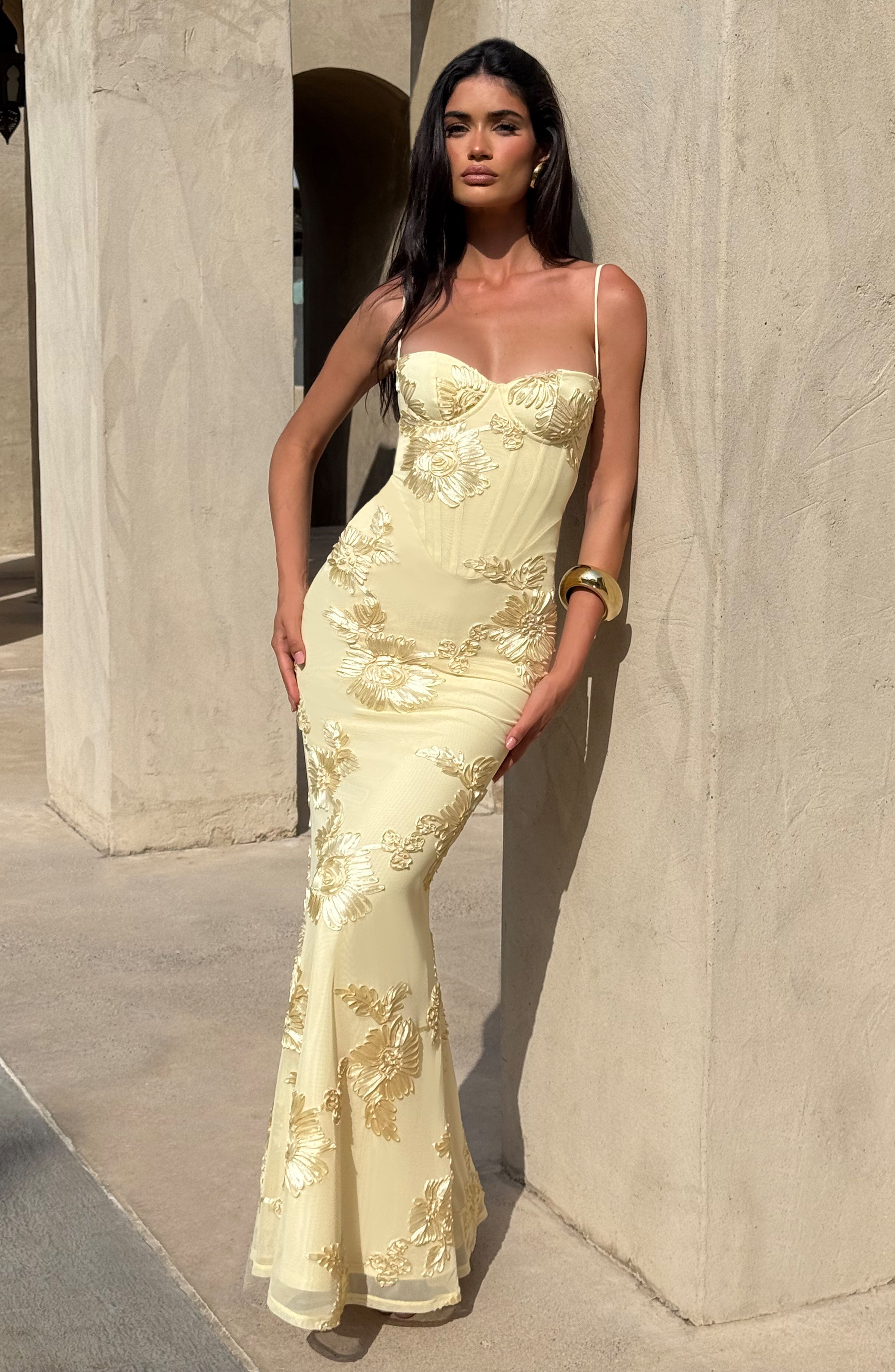 Robe Maxi Nefertiti - Citron