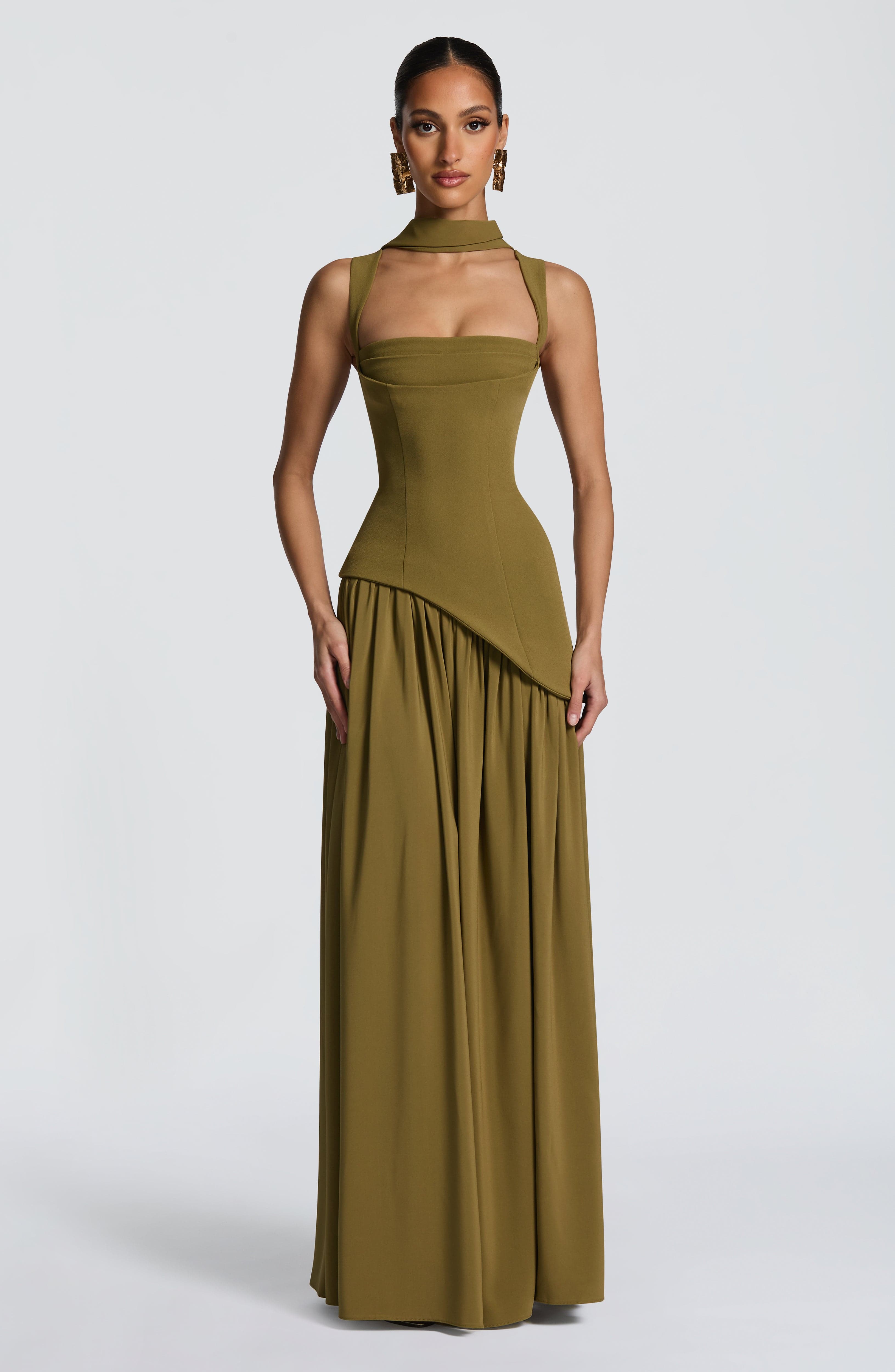 Robe Maxi Tullulah - Olive Profond