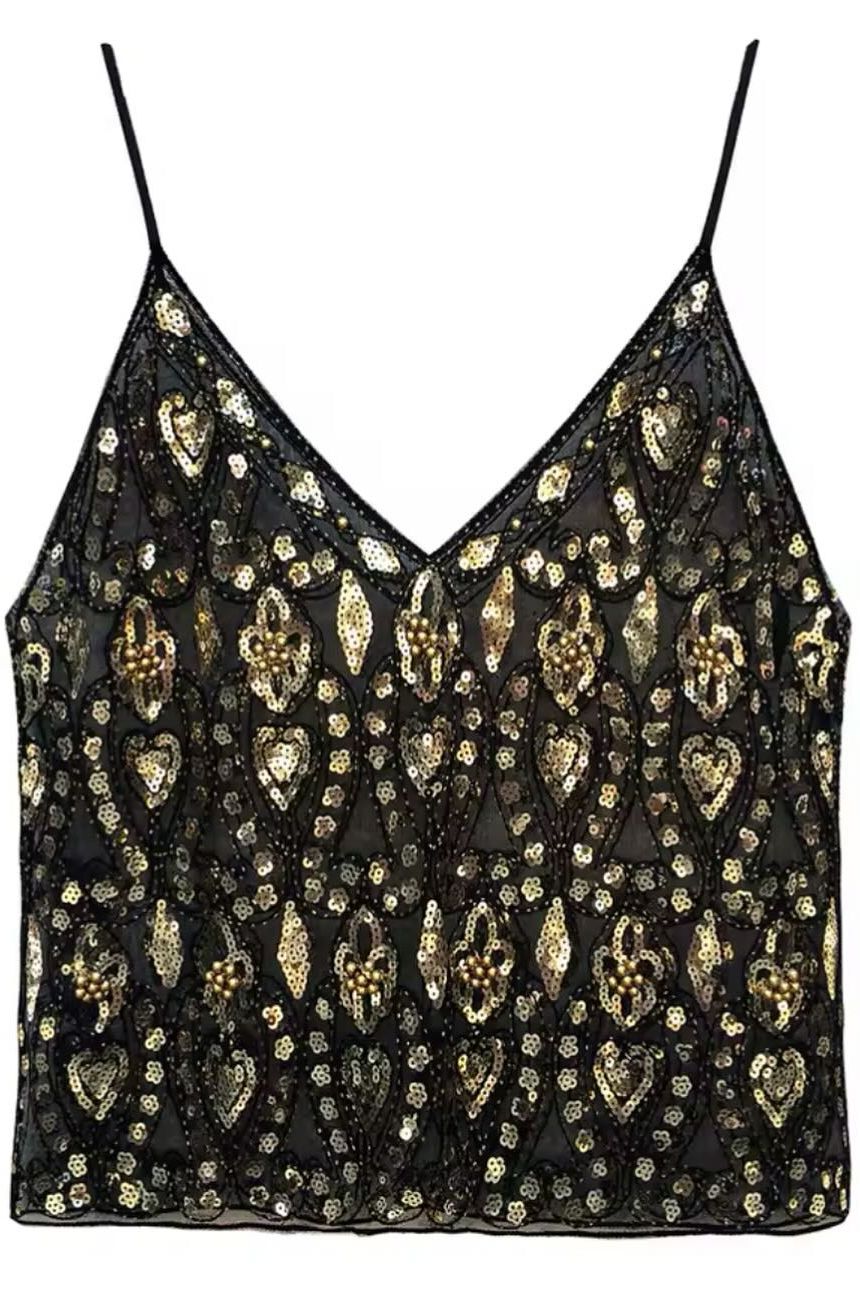 Isla - Top en Sequins