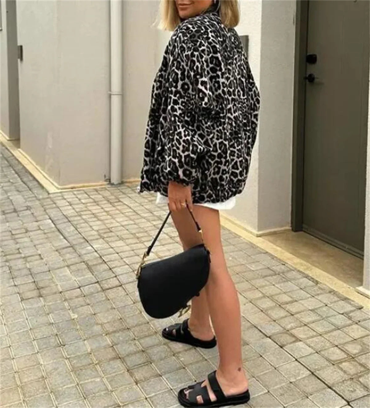 Leo | Veste Bomber avec Imprimé Léopard