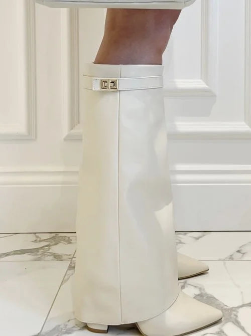 Champagne - Bottes Vegan Montantes Brillantes