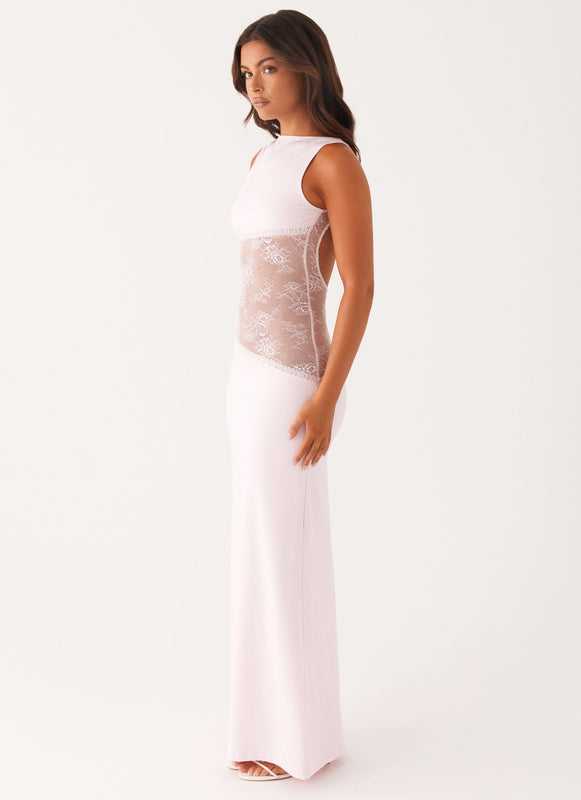 Noelia | Robe Maxi Élégante avec Dos Nu et Détails en Dentelle
