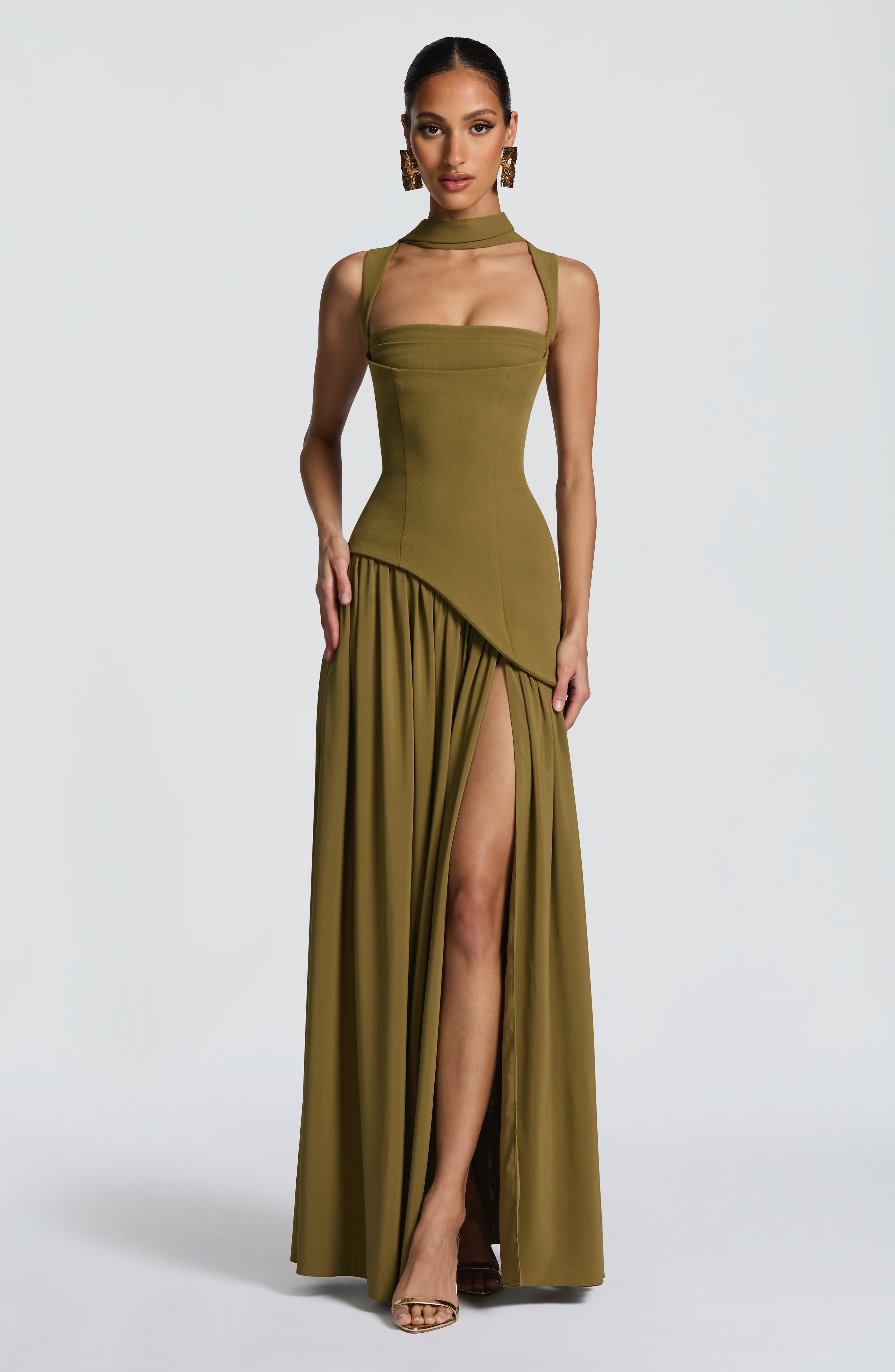 Robe Maxi Tullulah - Olive Profond