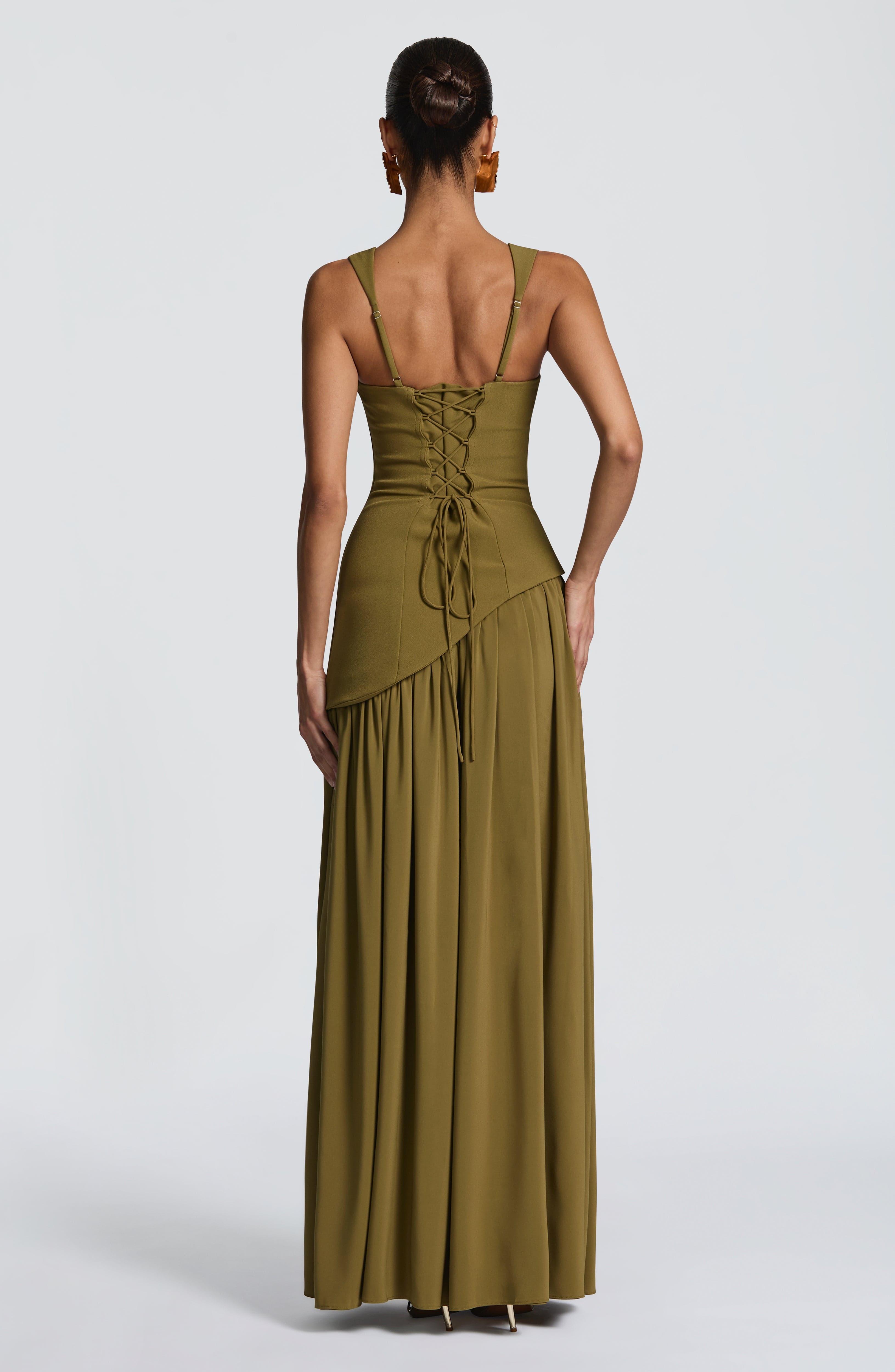 Robe Maxi Tullulah - Olive Profond